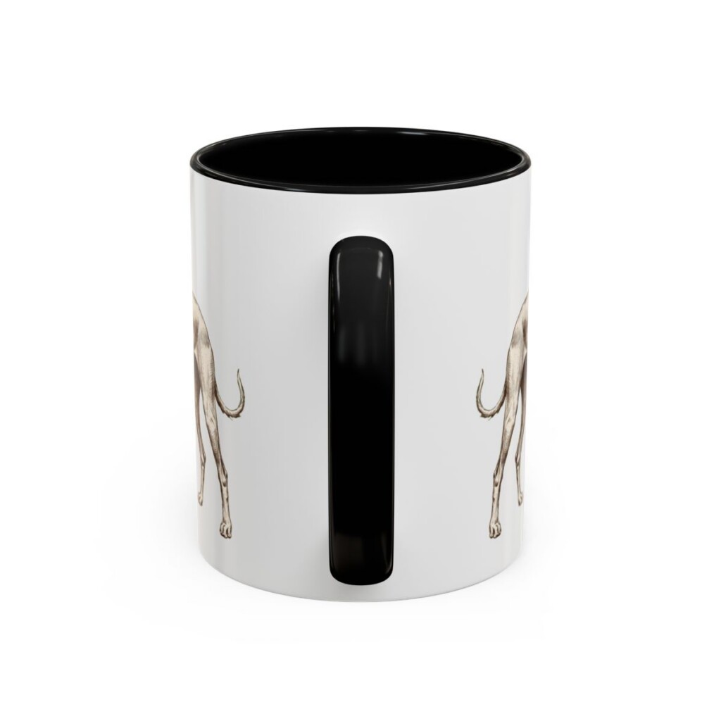 11oz Peruvian Inca Orchid Latin Mug, Black, back view