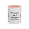 11oz Peruvian Inca Orchid Latin Mug, Pink, front view
