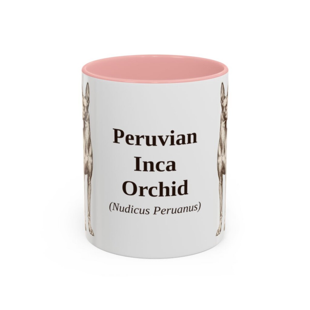 11oz Peruvian Inca Orchid Latin Mug, Pink, front view