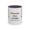 11oz Peruvian Inca Orchid Latin Mug, Purple, front view