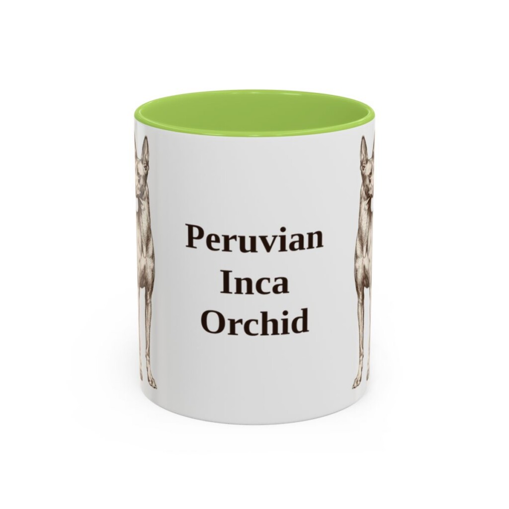 11oz-peruvian-inca-orchid-mug-light-green 11oz Peruvian Inca Orchid Mug, Light Green, front view