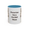 11oz Peruvian Inca Orchid Dog Mom Mug, Light Blue, front view