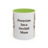 11oz Peruvian Inca Orchid Dog Mom Mug, Light Green, front view