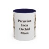 11oz Peruvian Inca Orchid Dog Mom Mug, Navy, front view