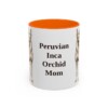 11oz Peruvian Inca Orchid Dog Mom Mug, Orange, front view