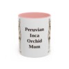11oz Peruvian Inca Orchid Dog Mom Mug, Pink, front view