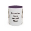 11oz Peruvian Inca Orchid Dog Mom Mug, Purple, front view