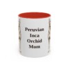11oz Peruvian Inca Orchid Dog Mom Mug, Red, front view