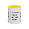11oz Peruvian Inca Orchid Dog Mom Mug, Yellow, front view