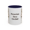 11oz-peruvian-inca-orchid-mug-navy 11oz Peruvian Inca Orchid Mug, Navy, front view