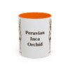 11oz-peruvian-inca-orchid-mug-orange 11oz Peruvian Inca Orchid Mug, Orange, front view