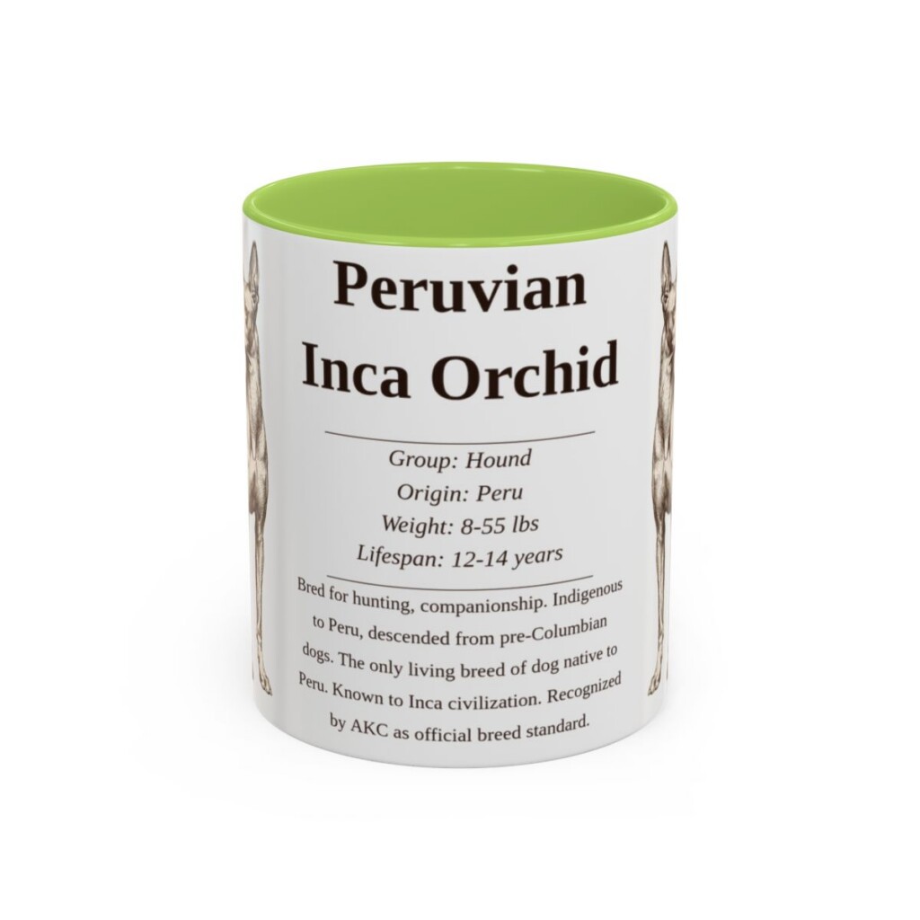 11oz-peruvian-inca-orchid-mug-writeup-light-green 11oz Peruvian Inca Orchid Mug, Light Green, front view