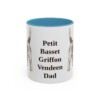 11oz Petit Basset Griffon Vendeen Dog Dad Mug, Light Blue, front view
