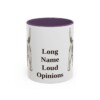 11oz Funny Petit Basset Griffon Vendeen Mug, Purple, front view