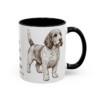 11oz Petit Basset Griffon Vendeen Latin Mug, Black, right side view
