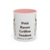 11oz Petit Basset Griffon Vendeen Latin Mug, Pink, front view