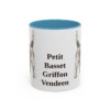 11oz Petit Basset Griffon Vendeen Mug, Light Blue, front view