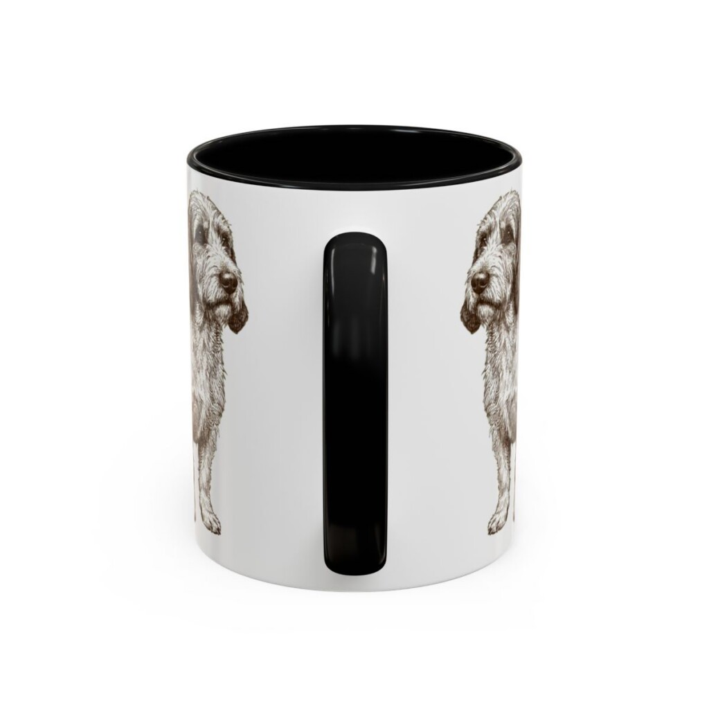 11oz Petit Basset Griffon Vendeen Dog Mom Mug, Black, back view