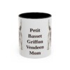 11oz Petit Basset Griffon Vendeen Dog Mom Mug, Black, front view