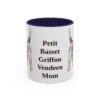 11oz Petit Basset Griffon Vendeen Dog Mom Mug, Navy, front view