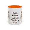 11oz Petit Basset Griffon Vendeen Dog Mom Mug, Orange, front view