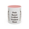 11oz Petit Basset Griffon Vendeen Dog Mom Mug, Pink, front view