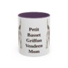 11oz Petit Basset Griffon Vendeen Dog Mom Mug, Purple, front view
