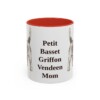 11oz Petit Basset Griffon Vendeen Dog Mom Mug, Red, front view