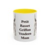 11oz Petit Basset Griffon Vendeen Dog Mom Mug, Yellow, front view