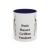11oz Petit Basset Griffon Vendeen Mug, Navy, front view