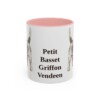 11oz Petit Basset Griffon Vendeen Mug, Pink, front view