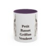 11oz Petit Basset Griffon Vendeen Mug, Purple, front view