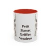 11oz Petit Basset Griffon Vendeen Mug, Red, front view