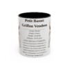 11oz Petit Basset Griffon Vendeen Mug, Black, front view