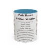 11oz Petit Basset Griffon Vendeen Mug, Light Blue, front view