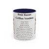 11oz Petit Basset Griffon Vendeen Mug, Navy, front view