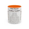 11oz Petit Basset Griffon Vendeen Mug, Orange, front view