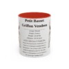 11oz Petit Basset Griffon Vendeen Mug, Red, front view
