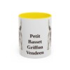 11oz Petit Basset Griffon Vendeen Mug, Yellow, front view