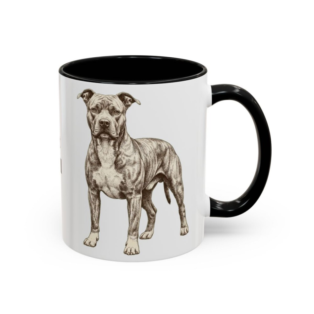 11oz Pit Bull Mug, Black, right side view