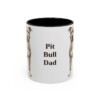 11oz Pit Bull Dog Dad Mug, Black, front view