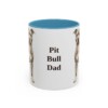 11oz Pit Bull Dog Dad Mug, Light Blue, front view