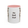 11oz Pit Bull Dog Dad Mug, Pink, front view