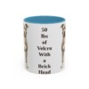 11oz Funny Pit Bull Mug, Light Blue, front view