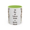 11oz Funny Pit Bull Mug, Light Green, front view