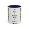 11oz Funny Pit Bull Mug, Navy, front view