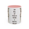 11oz Funny Pit Bull Mug, Pink, front view