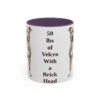 11oz Funny Pit Bull Mug, Purple, front view