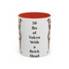 11oz Funny Pit Bull Mug, Red, front view