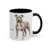 11oz Pit Bull Latin Mug, Black, right side view
